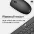 HP 235 Wireless Mouse and Keyboard Combo 2.4GHz Long Battery Life Durable & Low-Noise Design Windows & Mac OS Adjustable 1600 DPI Arabic / English Layout - Black