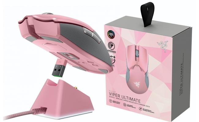 Razer Viper Ultimate Wireless Mouse w/ Dock Station HyperSpeed Light and Fast 20K Dpi Sensor RGB Chroma - Quartz Razer Viper Ultimate Wireless Mouse w/ Dock Station HyperSpeed Light and Fast 20K Dpi Sensor RGB Chroma - Quartz