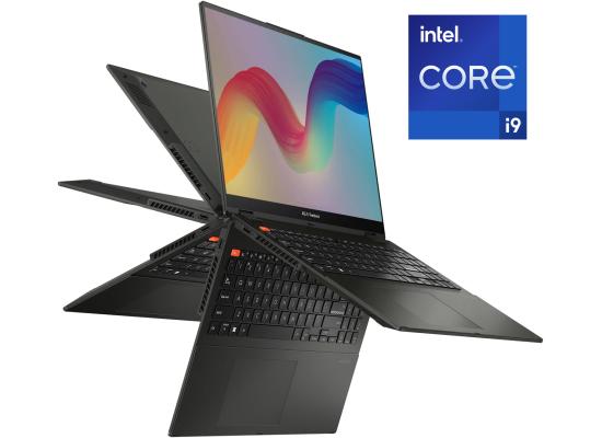ASUS Vivobook S 16 Flip (2023) TP3604VA NEW 13Gen Intel Core i9 14-Cores Touch 2-in-1 Laptop Military-Grade Toughness - Midnight Black