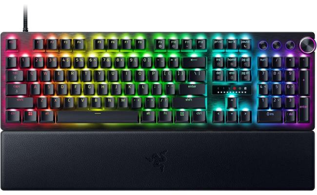 Razer Huntsman V3 Pro Esports Analog Optical Switches Razer Snap Tap Rapid Trigger Adjustable Actuation Media Keys & Dial Doubleshot PBT Keycaps Wrist Rest - Black Razer Huntsman V3 Pro Esports Analog Optical Switches Razer Snap Tap Rapid Trigger Adjustable Actuation Media Keys & Dial Doubleshot PBT Keycaps Wrist Rest - Black