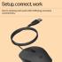 HP 150 Wired Mouse- Elegant Ergonomic Design 1600 DPI Optical Tracking USB Plug & Play - Black