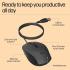 HP 150 Wired Mouse- Elegant Ergonomic Design 1600 DPI Optical Tracking USB Plug & Play - Black