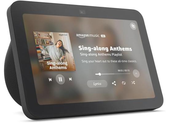 Amazon Echo Show 8 (3rd Gen, 2023 release) 8" Smart Display with Alexa Spatial Audio Smart Home Hub - Charcoal