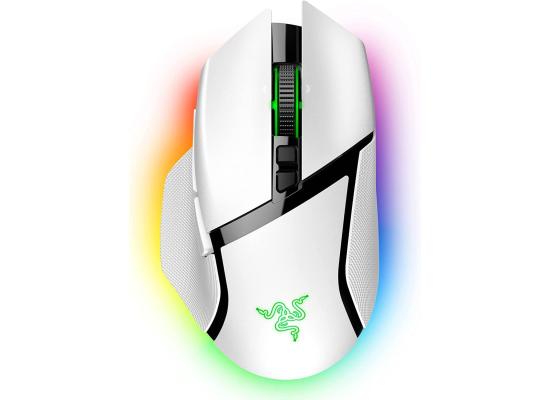Razer Basilisk V3 Pro Customizable Wireless Optical Switches Gen-3 HyperScroll Tilt Wheel 11 Buttons Focus Pro 30K Optical Sensor - White