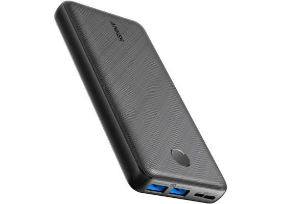 Anker 325 PowerCore 20K Portable Fast Charger Power Bank 20,000mAh PowerIQ Technology & USB-C (Recharging Only) Dual Output - Black
