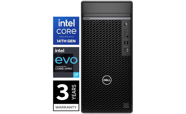 Dell OptiPlex Plus 7020 (2024) 14Gen Intel Core i7 vPro 20-Cores Tower w/ DDR5 Memory & 3 Years Warranty - Black