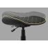 Cougar CROSSER Multi-Use Gaming Stool Scalloped Seat PVC Synthetic Leather Upholstery Adjustable Height Base with 5 Wheels Up to 120 kg Weight Support, Balck-Gold