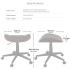 Cougar CROSSER Multi-Use Gaming Stool Scalloped Seat PVC Synthetic Leather Upholstery Adjustable Height Base with 5 Wheels Up to 120 kg Weight Support, Balck-Gold