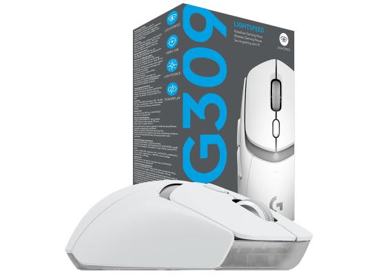 Logitech G309 Lightspeed Wireless Gaming Mouse, Lightweight, LIGHTFORCE Hybrid Switches, Hero 25K Sensor, 86g & 300+ hr Battery Life with AA Battery, 6 Programmable Buttons, PC & Mac -White