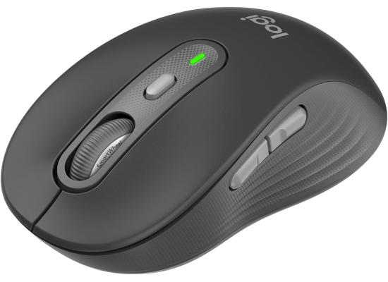 Logitech Signature Plus M750 Wireless Mouse – for Small to Medium Hands, SmartWheel, Bluetooth, Multi Device, 24-Month Battery, Silent Clicks, Customizable Side Buttons, Contoured Shape - Graphite