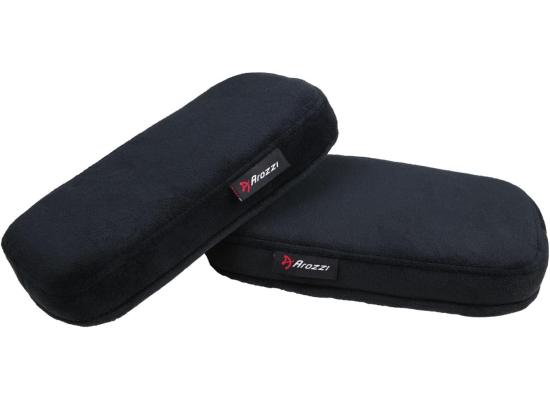 Arozzi Ergonomic Memory Foam Armrest Pads, Comfortable Gaming/Office Chair Armrest Pads, Forearm and Elbow Pressure Relief (2 Pieces)