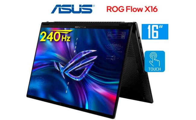 ASUS ROG Flow X16 (2023) GV601VI NEW 13Gen Intel Core i9 14-Cores 2-in-1 Laptop w/ Nvidia RTX 4070 8GB & 2.5K IPS 240Hz Touch Display