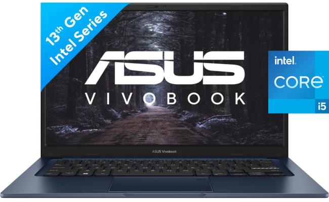 ASUS NEW Vivobook 14 (2023) X1404VA NEW 13th Gen Intel Core i5 10-Cores Thin & Light Military-Grade (Customized) - Quiet Blue