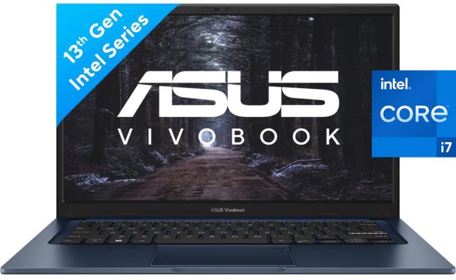 ASUS NEW Vivobook 14 (2023) X1404VA NEW 13th Gen Intel Core i7 10-Cores Thin & Light Military-Grade (Customized) - Quiet Blue