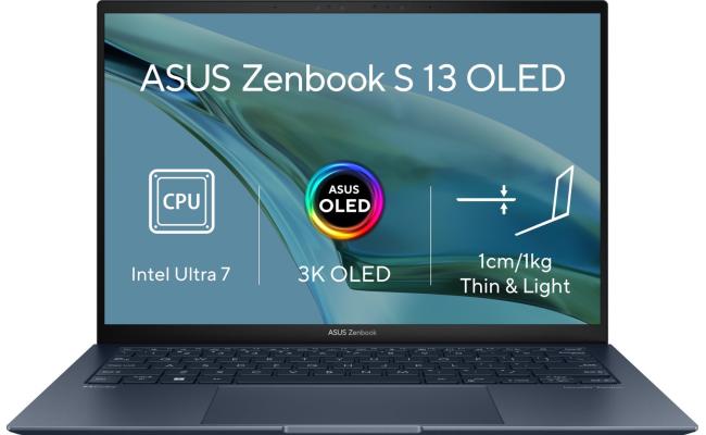 ASUS Zenbook S 13 OLED (2024) UX5304MA Intel Core Ultra 7 12-Cores w/ Super-Light 1KG & 3K OLED Display , Ponder Blue