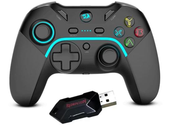 Redragon G808 Pro HARROW Wireless PC Game Controller Dual Vibration Harrow PC, PlayStation, Android, Xbox 360 - Black