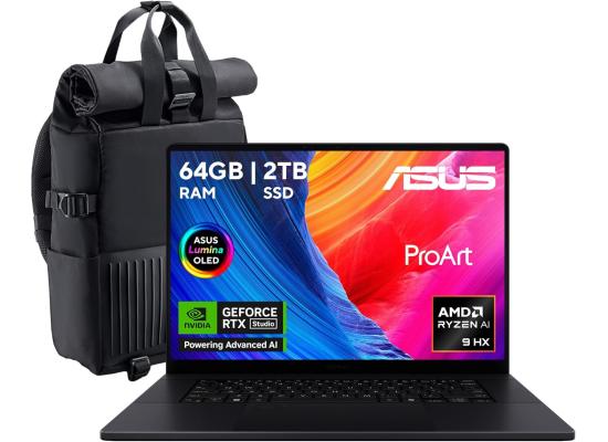 ASUS ProArt P16 (2024) H7606WI AMD Ryzen AI 9 HX 370 12-Cores Studio-Grade Performance & Military-Grade Durability  w/ Nvidia RTX 4070 8GB DDR6 & OLED 4K Touch Display