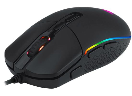 Redragon M719 INVADER Wired Optical Gaming Mouse, 7 Programmable Buttons, RGB Backlit, 10,000 DPI, Ergonomic PC Computer Gaming Mice with Fire Button - Black
