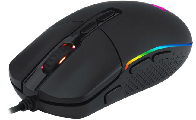 Redragon M719 INVADER Wired Optical Gaming Mouse, 7 Programmable Buttons, RGB Backlit, 10,000 DPI, Ergonomic PC Computer Gaming Mice with Fire Button - Black