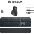 Logitech MX Master 3S Keys S Combo Performance Wireless Keyboard & Mouse with Palm Rest Customizable Illumination Fast Scrolling, Bluetooth, USB C, for Windows, Linux, Chrome, Mac Arabic & English Layout , Graphite