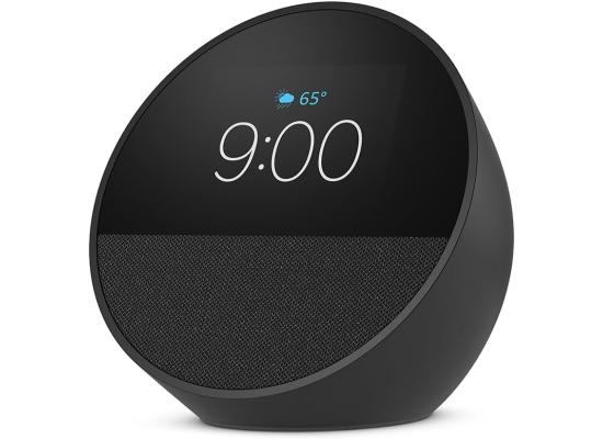 Amazon Echo Spot (2024 release) Smart Alarm Clock With Vibrant Sound + Alexa, Black