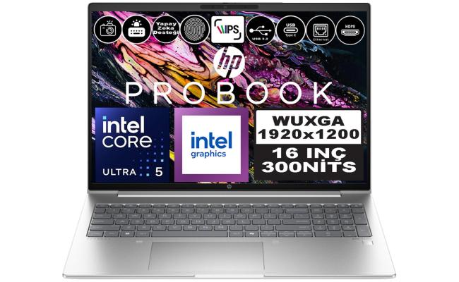 HP ProBook 4 G1iR 16 (2025) Intel Core 5 120U 10-Core For Everyday Business Performance Protected by HP Wolf Security W/ DDR5 Memory & 16" IPS Display , Silver HP ProBook 4 G1iR 16 (2025) Intel Core 5 120U 10-Core For Everyday Business Performance Protected by HP Wolf Security W/ DDR5 Memory & 16" IPS Display , Silver