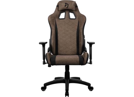 Arozzi Avanti Soft Fabric (2024) Breathable Soft Fabric Front, Stylish PU leather Back 3D Armrest Tough Metal Frame Supports up to 120kg - Brown