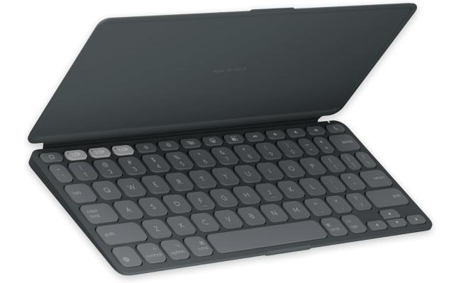 Logitech Keys-to-GO 2 Portable Wireless iPad Keyboard with Built-in Cover, Slim and Compact Bluetooth Keyboard for iPad, iPhone, Mac, and Apple TV, Easily Switch with Devices Arabic & English Layout- Graphite