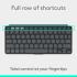 Logitech Keys-to-GO 2 Portable Wireless iPad Keyboard with Built-in Cover, Slim and Compact Bluetooth Keyboard for iPad, iPhone, Mac, and Apple TV, Easily Switch with Devices Arabic & English Layout- Graphite