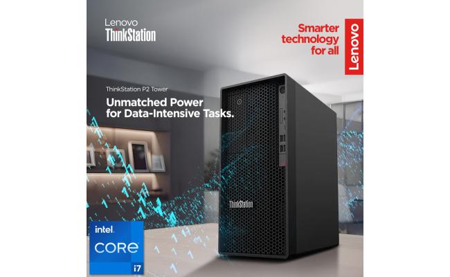 Lenovo ThinkStation P2 Tower Workstation (2024) 14Gen Intel Core i7 20-Cores Uncompromising Performance, Unbeatable Value w/ Upgradable Graphic Card & 3 Years Warranty  - Black