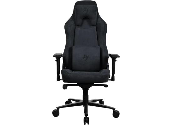 Arozzi Vernazza Supersoft Upholstery Material has a Unique Velvety Texture That is Fluid-Repellant & Breathable Memory Foam Lumbar Support 4D Armrest - Pure Black