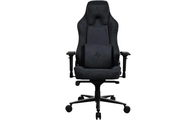 Arozzi Vernazza Supersoft Upholstery Material has a Unique Velvety Texture That is Fluid-Repellant & Breathable Memory Foam Lumbar Support 4D Armrest - Pure Black