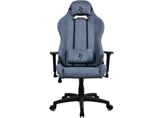 Arozzi Torretta Soft Fabric (2023) Soft Pleasant & Durable Ergonomic Design 3D Armrest 2 Adjustable Height Supportive Pillows & Adjustable Height - Blue