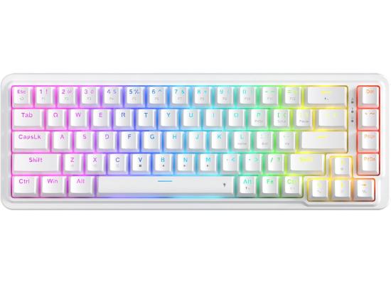 Redragon K709 NOVA 65% Wired Gasket RGB Gaming Keyboard, 68 Keys Hot-Swap Compact Mechanical Keyboard w/Free-Mod Socket, 3-Layer Noise Dampening & Dedicated Arrow Keys, Quiet Custom Linear Switch , White