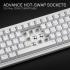 Redragon K709 NOVA 65% Wired Gasket RGB Gaming Keyboard, 68 Keys Hot-Swap Compact Mechanical Keyboard w/Free-Mod Socket, 3-Layer Noise Dampening & Dedicated Arrow Keys, Quiet Custom Linear Switch , White