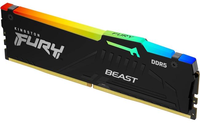 Kingston FURY Beast RGB 8GB (1 x 8GB) 5600MHz DDR5 Desktop Memory Infrared Sync Technology Kingston FURY Beast RGB 8GB (1 x 8GB) 5600MHz DDR5 Desktop Memory Infrared Sync Technology