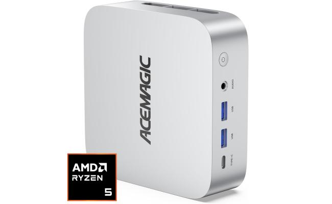 ACEMAGIC W1 Mini PC Barebone AMD Ryzen 5 7430U 6-Cores w/ VEGA 7 Graphic For Home & Business Support Triple 4K Display Support , Silver ACEMAGIC W1 Mini PC Barebone AMD Ryzen 5 7430U 6-Cores w/ VEGA 7 Graphic For Home & Business Support Triple 4K Display Support , Silver