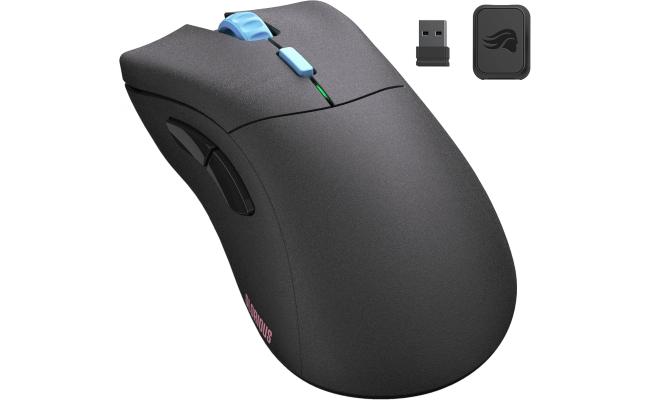 Glorious Model D Pro Wireless Gaming Mouse, Up to 19000 DPI Range, 6 Total Remappable Buttons, Glorious BAMF Sensor, Rounded Edge 100% PTFE Mouse Feet, 2.4GHz Dongle, Black