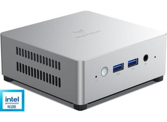 MINISFORUM UN100L Mini PC Intel 12th Gen Alder Lake- N100 4-Cores Budget Powerful Barebone For Home & Business