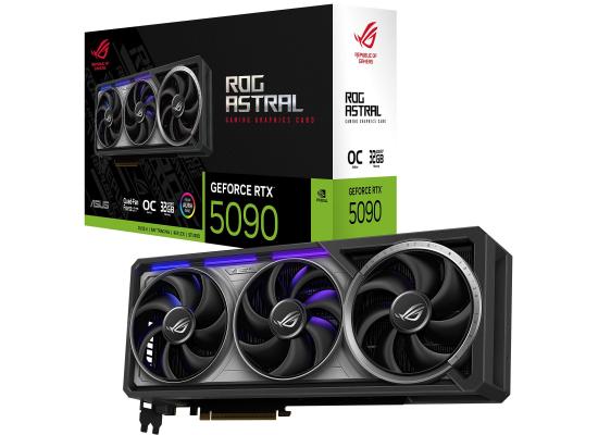 ASUS ROG Astral GeForce RTX 5090 OC Edition Graphics Card, 32GB GDDR7 512-Bit Memory, 2580 MHz Boost Clock, 21760 CUDA Cores, PCI Express 5.0