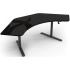 Arozzi Arena Angelo L Shaped Gaming Desk, PC Gaming Desk L Shape, Height Adjustable L Shaped Standing Desk for Home Office, Computer Desk with Full Coverage Mouse Pad , Gun Metal