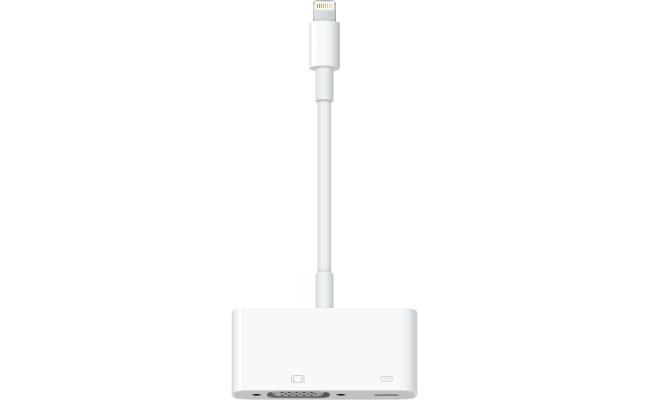 Apple Lightning to VGA Adapter, White Apple Lightning to VGA Adapter, White