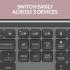 Logitech K950 Signature Slim Full Sized Wireless Keyboard, Easy-Switch Keys, Tilt Legs, Bluetooth Low Energy + Logi Bolt Connectivity 10m Wireless Range Arabic& English Layout, Black