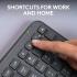 Logitech K950 Signature Slim Full Sized Wireless Keyboard, Easy-Switch Keys, Tilt Legs, Bluetooth Low Energy + Logi Bolt Connectivity 10m Wireless Range Arabic& English Layout, Black