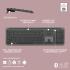 Logitech K950 Signature Slim Full Sized Wireless Keyboard, Easy-Switch Keys, Tilt Legs, Bluetooth Low Energy + Logi Bolt Connectivity 10m Wireless Range Arabic& English Layout, Black