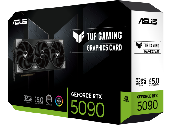 ASUS TUF Gaming GeForce RTX 5090 Graphics Card, 32GB GDDR7 512-Bit Memory, 2437 MHz Boost Clock, 21760 CUDA Cores, PCI Express 5.0