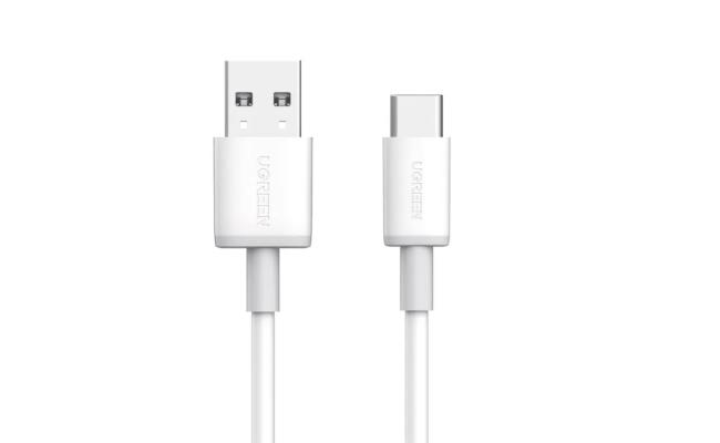UGREEN USB-A To Type-C Charger Cable QC3.0 3A Fast Charging Cable 1M - White