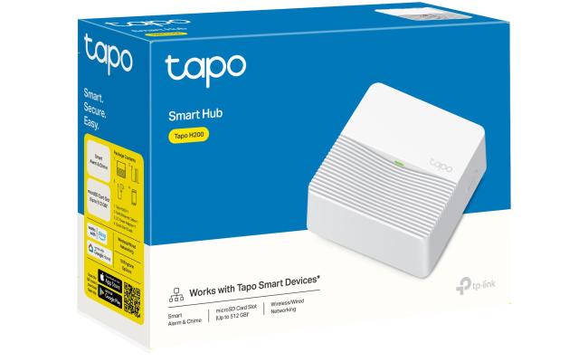 TP-Link Tapo H200 Smart IoT Hub, Up to 64 Switches & Sensors or Buttons + 4 Battery Cameras or Doorbells, Not Compatible with Tapo Camera Models with Cable