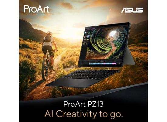 ASUS ProArt PZ13 Detachable (2024) HT5306QA Copilot+ PC Snapdragon X Plus 10-Cores AI-Accelerated 2-in-1 Touch (512GB/16GB) w/ OLED 2.8K Display & Backlit Keyboard - Black