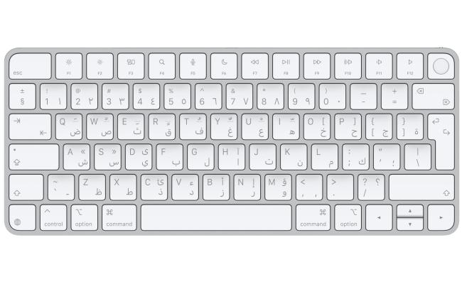 Apple Magic 2024 (USB–C) Keyboard with Touch ID w/o Numeric Keypad with Apple Silicon  Arabic & English Layout